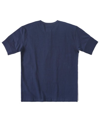 Vintage henley tričko s krátkym rukávom | Námorná modrá