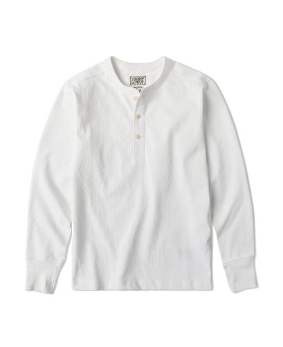Long Sleeved Henley T-Shirt | White - Size: L