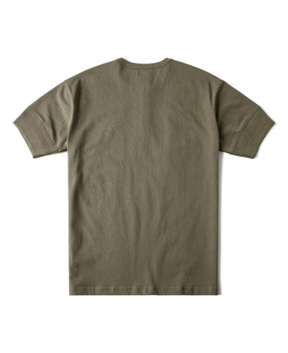 Vintage henley tričko s krátkym rukávom | Army zelená