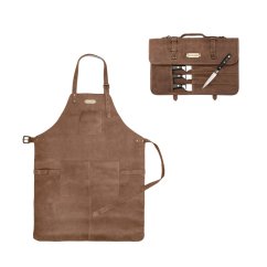 Set | Leather Apron BOB & Knive Bag BLADE | Havana Brown