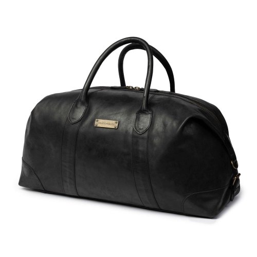 Celokožená víkendovka DAVID | 60 - 80 l | Čierna