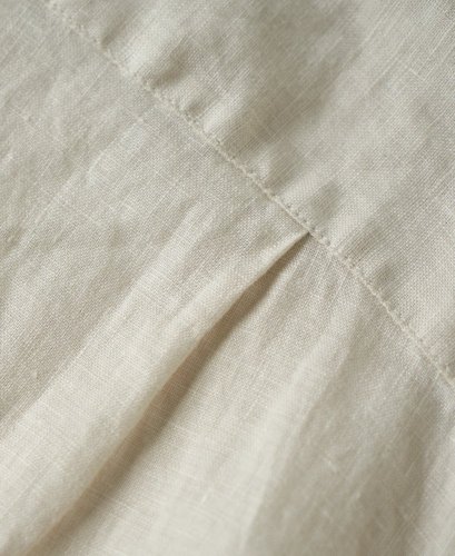 Ľanová košeľa s talianskym vintage golierom | Béžová