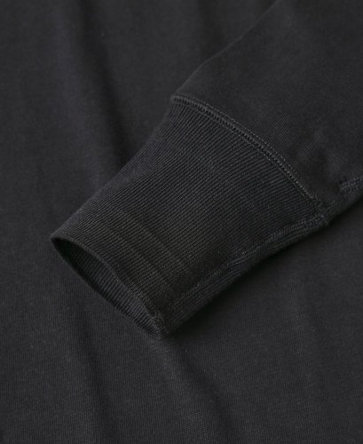 Long Sleeved Henley T-Shirt | Black - Size: XL
