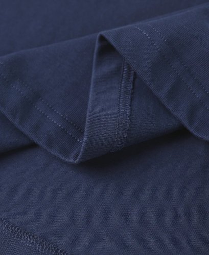 Vintage henley tričko s krátkym rukávom | Námorná modrá