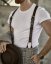 Full Leather Suspenders | Dark Brown - Suspenders size: XXL