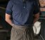 Vintage Short Sleeved Henley T-Shirt | Navy - Size: S