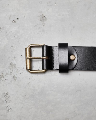 Belt RENEGADE | Black - Belt size: Waist 105 - 115 cm, Engraving: Custom initials (specify in order note)
