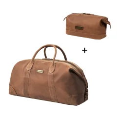 Set | Weekender DAVID & Dopp Kit RUBY | Havana Brown