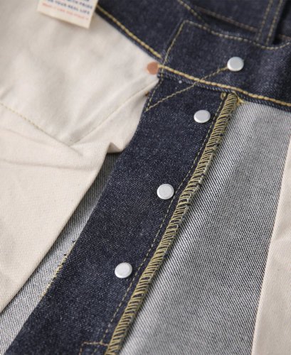 Džínsy z ťažkého raw selvedge denimu |  Indigo - Veľkosť nohavíc: W32