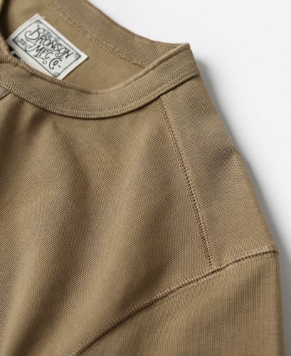Long Sleeved Henley T-Shirt | Khaki - Size: XL