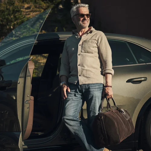 Duffel Bag JAMES | Special Edition | 30 l | Coffee Brown Suede