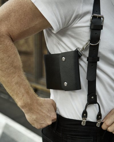 Suspenders With Holsters | Black - Size: XXL