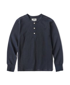 Henley tričko s dlhým rukávom | Námorná modrá