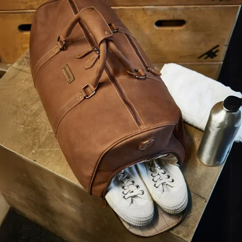 Celokožená príručná taška FINN | 40 l | Havana hnedá