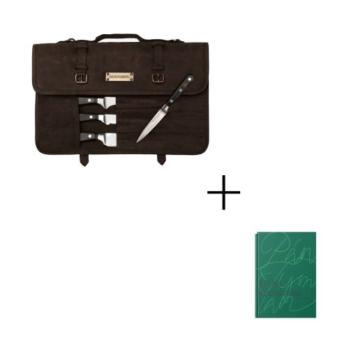 Sada | Puzdro na nože BLADE | Kávové & Kniha kuchárska Pána Tymiána