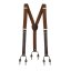 Leather Front Suspenders | Dark Brown