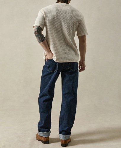 Henley tričko z úpletu | Slonovinové