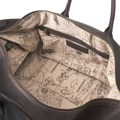 Veľká celokožená víkendovka DAVID | 60 - 80 l | Kávová