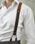Leather Front Suspenders | Dark Brown