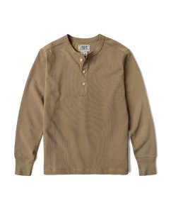 Henley tričko s dlhým rukávom | Khaki
