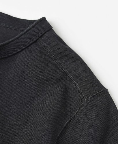 Long Sleeved Henley T-Shirt | Black - Size: XL