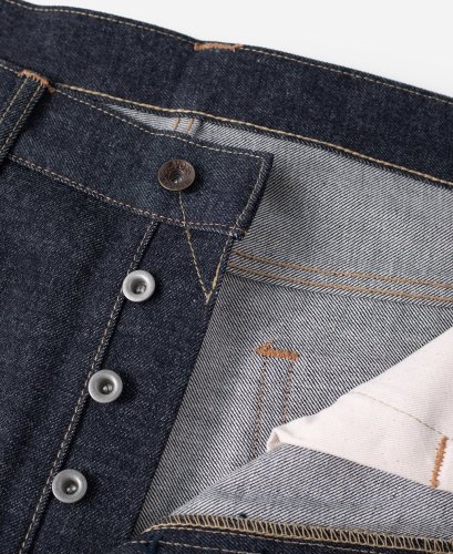 Džínsy z ťažkého raw selvedge denimu |  Indigo - Veľkosť nohavíc: W32
