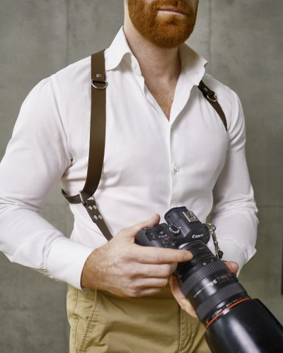 Two Camera Harness | Dark Brown