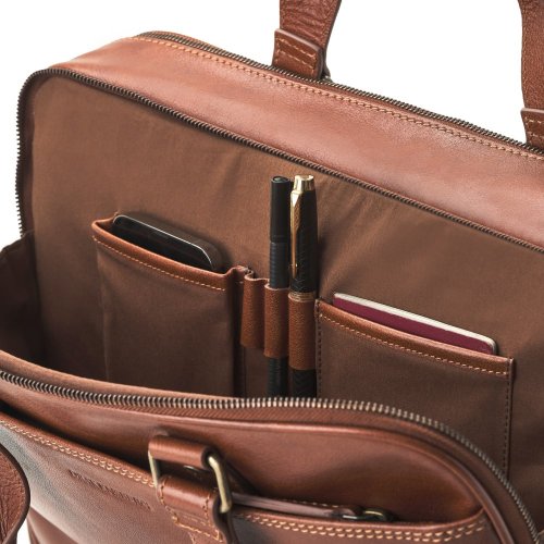 Laptop Bag AURELIO | Chestnut Brown