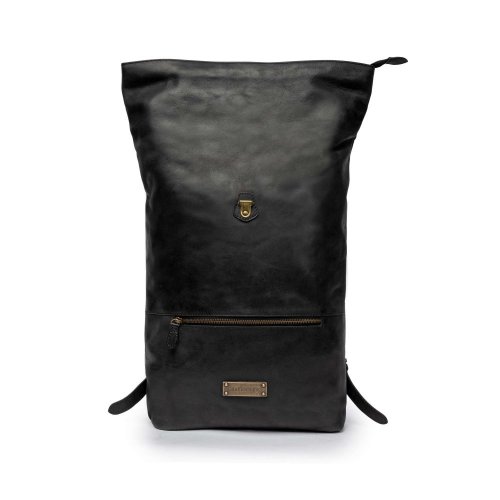 Celokožený ruksak RYAN | 20 - 25 l | Čierny