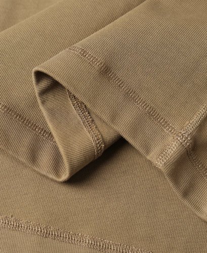 Long Sleeved Henley T-Shirt | Khaki - Size: XL