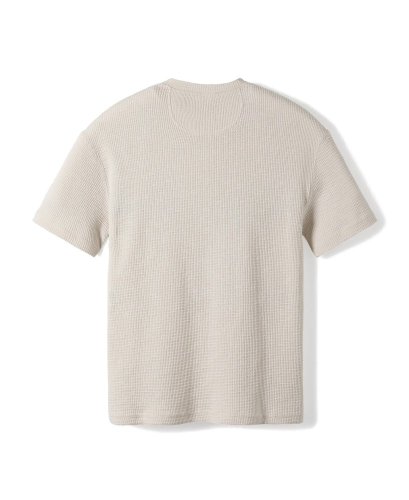 Henley tričko z úpletu | Slonovinové