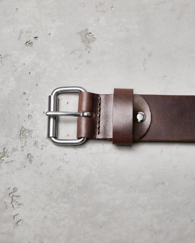 Belt MARSHALL | Dark Brown - Belt size: Waist 85 - 95 cm, Engraving: No engraving