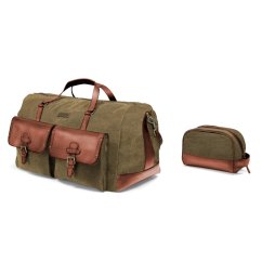 Set | Travel Bag STEVE & Dopp Kit GLEN | Green