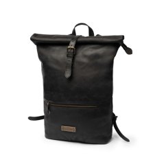 Celokožený batoh RYAN | 20 - 25 l | Čierny