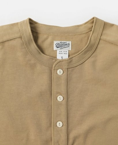 Henley tričko s krátkym rukávom | Khaki