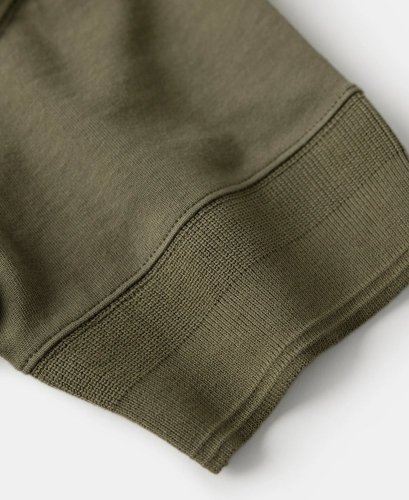 Vintage henley tričko s krátkym rukávom | Army zelená