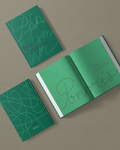 Sada | Celokožená zástera BOB | Koňaková & Kniha kuchárska Pána Tymiána