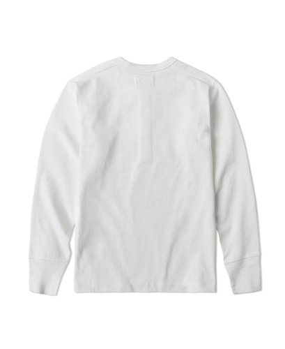 Long Sleeved Henley T-Shirt | White - Size: L