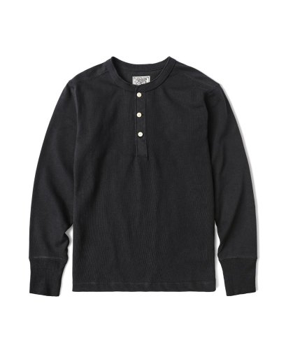 Long Sleeved Henley T-Shirt | Black - Size: XL