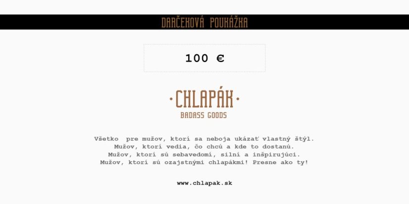 Darčeková poukážka | 100 €