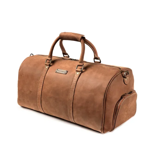 Celokožená príručná taška FINN | 40 l | Koňaková