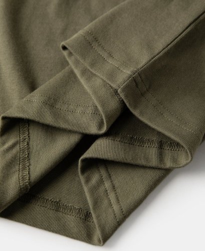 Vintage Short Sleeved Henley T-Shirt | Army Green - Size: XXL