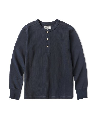 Henley tričko s dlhým rukávom | Námorná modrá - Veľkosť: XL