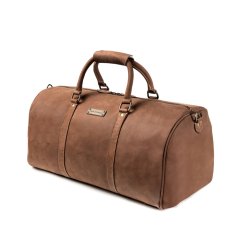 Celokožená príručná taška JOHN | 40 l | Havana hnedá
