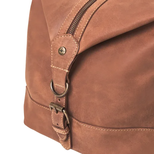 Sada | Stredne veľká víkendovka DAVID & Toaletné puzdro RUBY | Koňaková