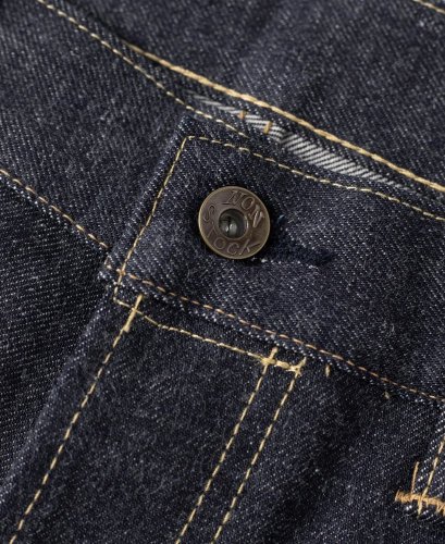 Džínsy z ťažkého raw selvedge denimu |  Indigo - Veľkosť nohavíc: W32