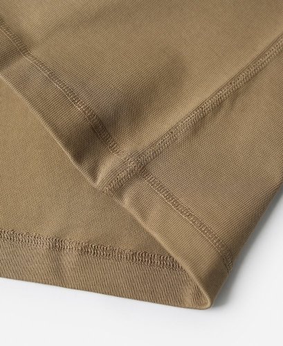Long Sleeved Henley T-Shirt | Khaki - Size: XL