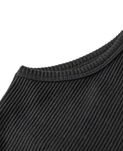 Cotton Tank Top | Black - Size: S